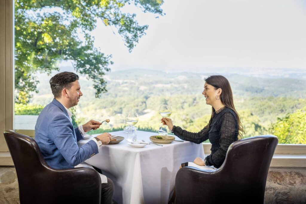 Long lunch with a view across the Adelaide Hills