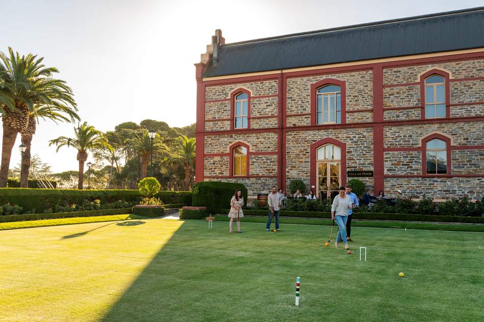 The lawn at Chateau Tanunda, Barossa Valley
